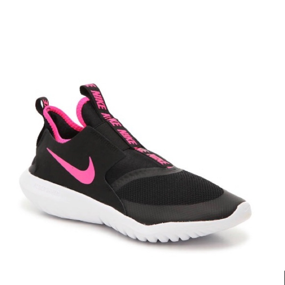 Pink/Black Nike Flex Runner Slip-On Sneaker